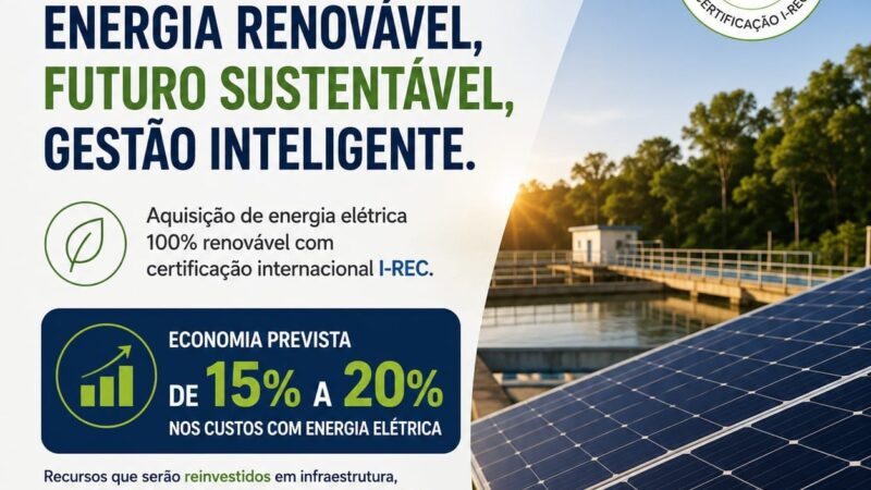 Samae de São Bento do Sul investe em energia renovável e prevê economia de até 20% nos custos com energia elétrica