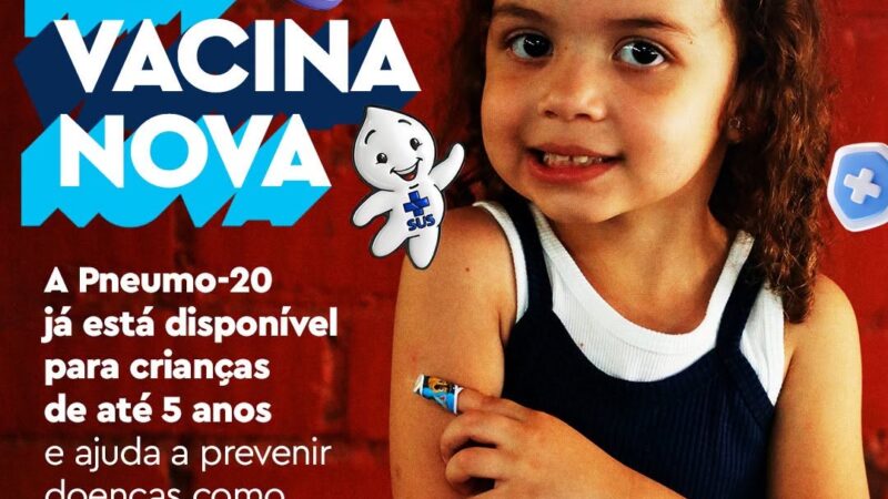 São Bento do Sul recebe vacina Pneumo 20 para crianças menores de 5 anos