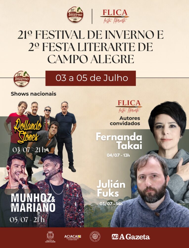 Campo Alegre prepara grande Festival de Inverno e Festa Literarte com atrações culturais, esportivas e gastronômicas