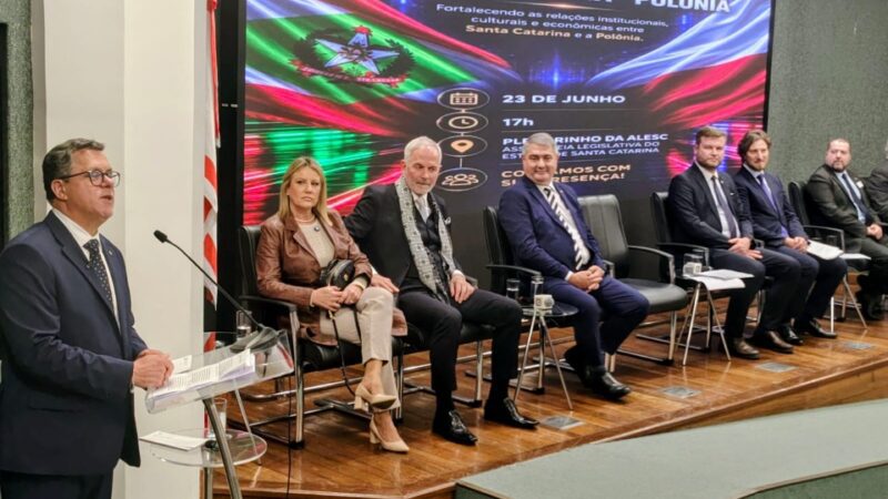 Instalada Frente Parlamentar na Alesc para ampliar relações entre Santa Catarina e a Polônia