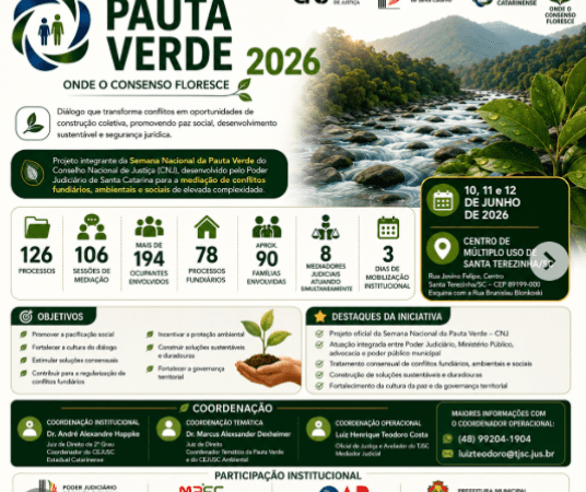 Santa Terezinha recebe mobilização da Pauta Verde 2026 para mediação de conflitos fundiários e ambientais