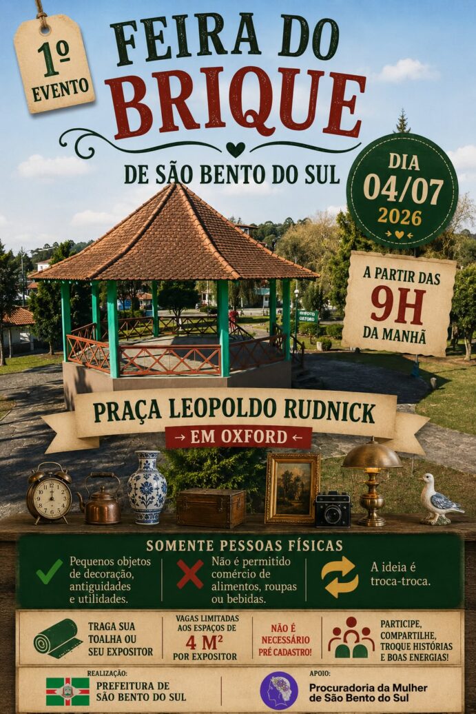 1ª Feira do Brique de São Bento do Sul incentiva a troca de objetos e valoriza antiguidades