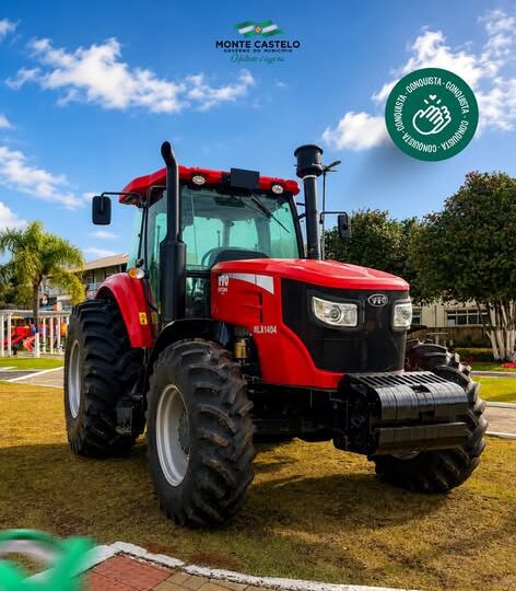 Monte Castelo reforça agricultura com novo trator e amplia apoio aos produtores rurais
