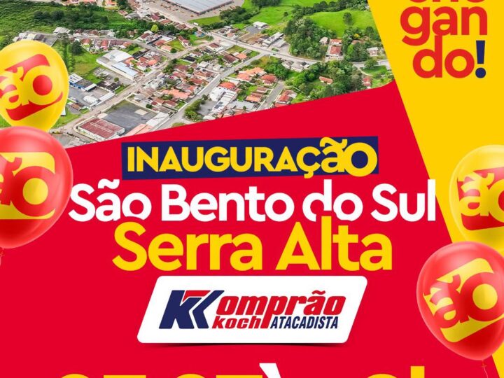 Nova unidade do Komprão impulsiona crescimento comercial de Serra Alta e gera 130 empregos em São Bento do Sul