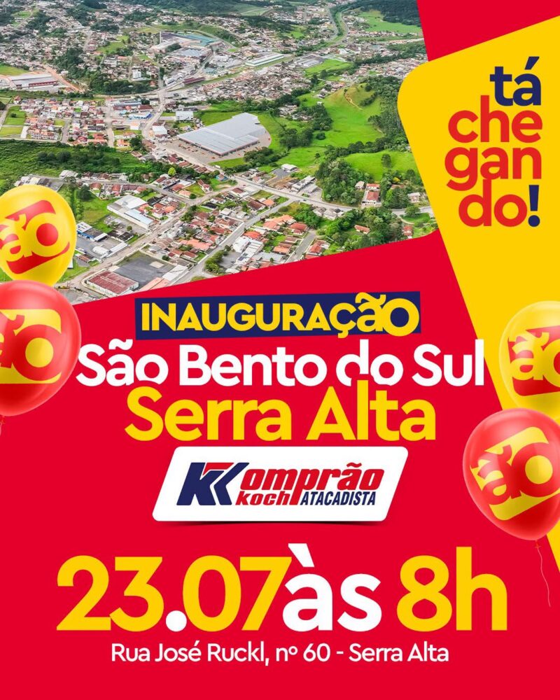Nova unidade do Komprão impulsiona crescimento comercial de Serra Alta e gera 130 empregos em São Bento do Sul