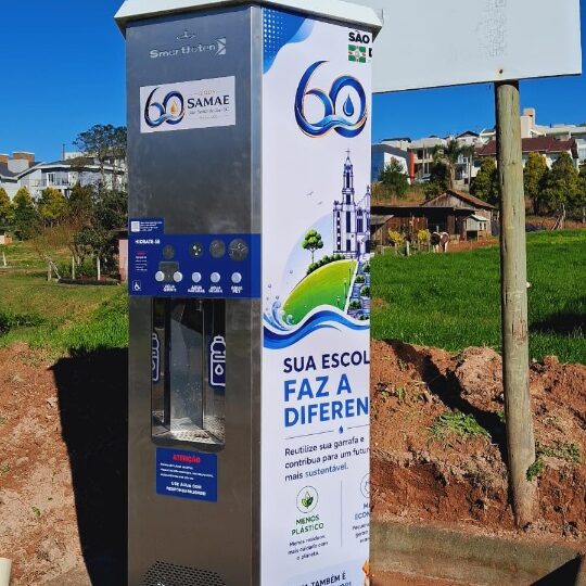 SAMAE inicia instalação de novos totens de hidratação em São Bento do Sul