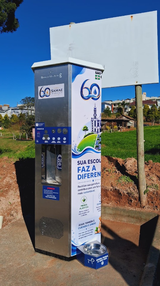 SAMAE inicia instalação de novos totens de hidratação em São Bento do Sul