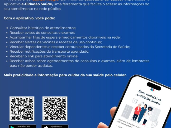 Prefeitura De Campo Alegre Disponibiliza Aplicativo E-Cidadão Saúde Para Facilitar O Acesso Aos Serviços Da Rede Municipal