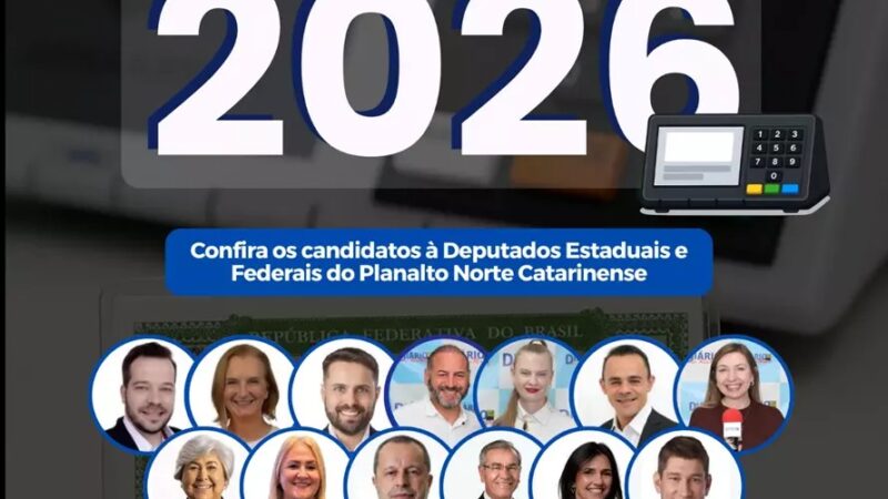 Região do Planalto Norte terá treze candidatos na disputa para deputado estadual; para federal são seis representantes
