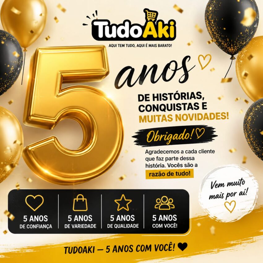TudoAki celebra cinco anos e anuncia cartão VIP com até R$ 500 de limite