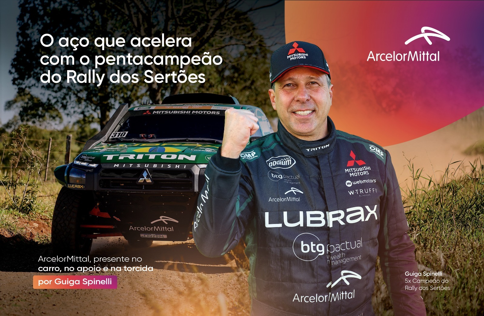 Rally dos Sertões 2026: equipe Mitsubishi Spinelli Racing chega à prova com inovação em aço da ArcelorMittal