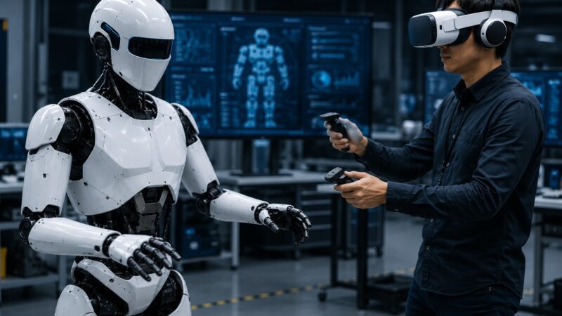 Robô humanoide comandado por realidade virtual é destaque na abertura da Interplast 2026