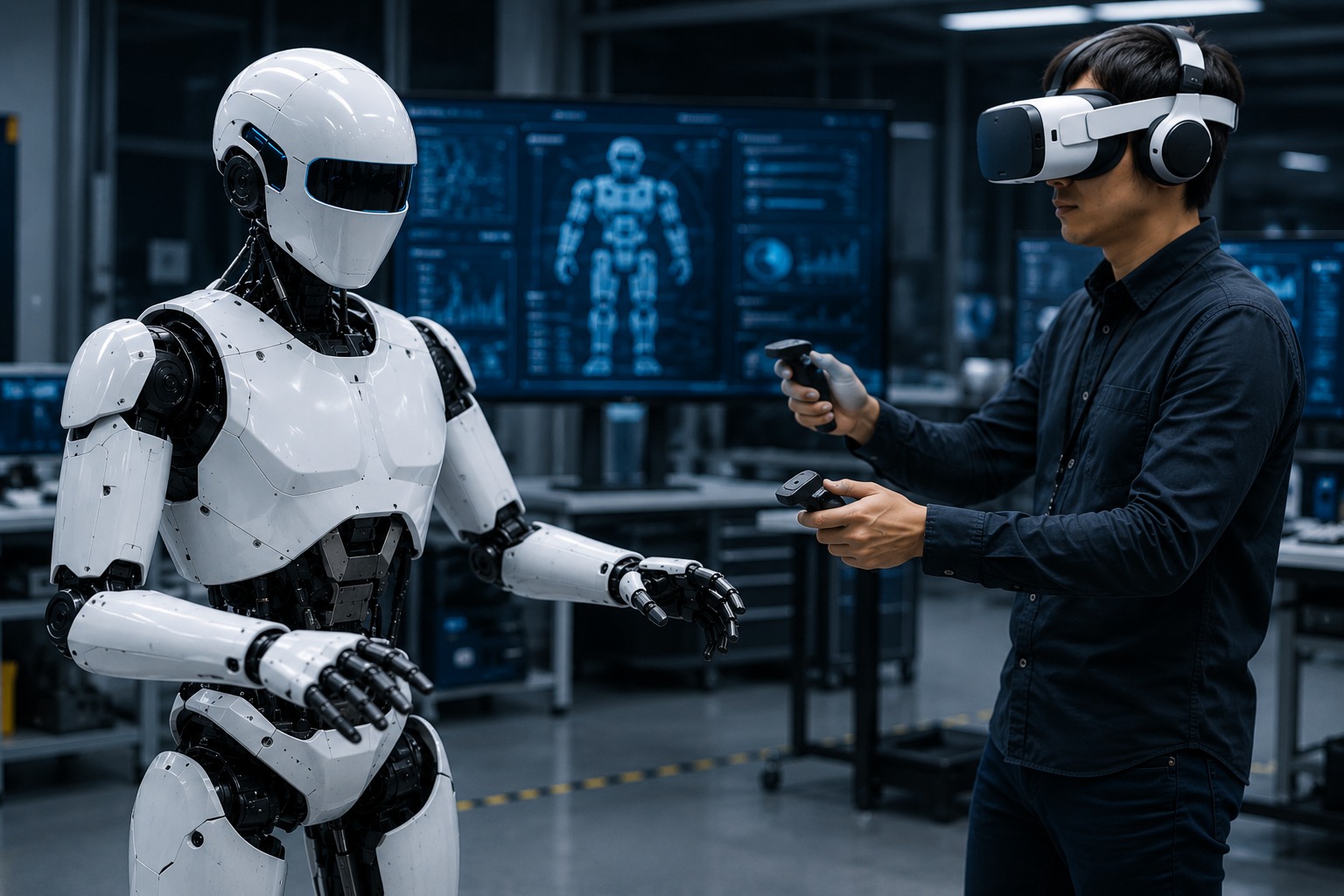 Robô humanoide comandado por realidade virtual é destaque na abertura da Interplast 2026