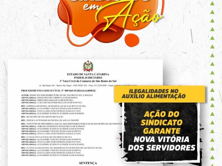 AÇÃO DO SINDICATO GARANTE NOVA VITÓRIA DOS SERVIDORES