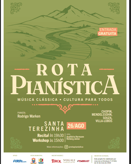 Rota Pianística leva música clássica e formação cultural a Santa Terezinha