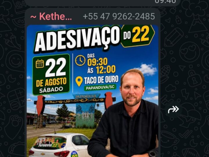 Assessoria de Imprensa de Papanduva divulga de ato de campanha por canal oficial da Prefeitura