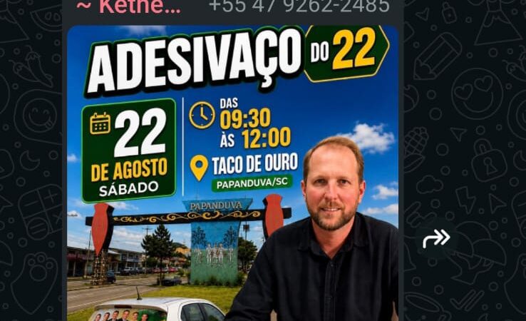 Assessoria de Imprensa de Papanduva divulga de ato de campanha por canal oficial da Prefeitura