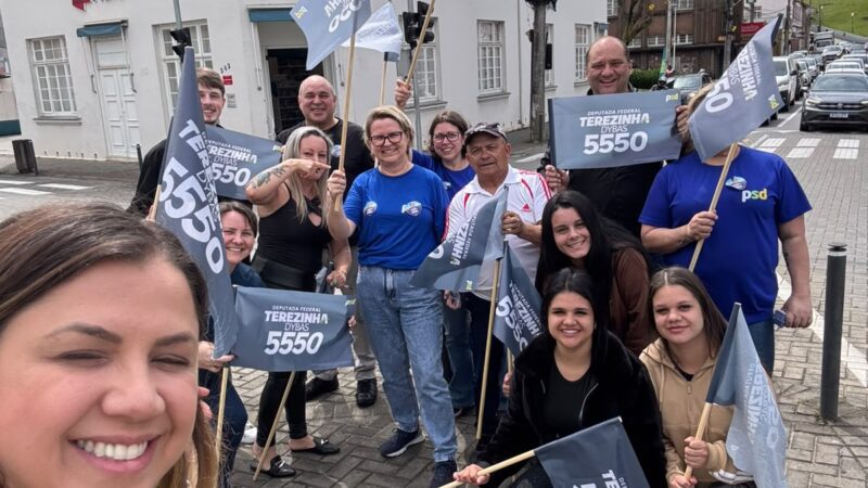 Terezinha recebe o candidato a governador João Rodrigues: Encontro ocorre nesta quarta-feira, dia do aniversário de São Bento do Sul