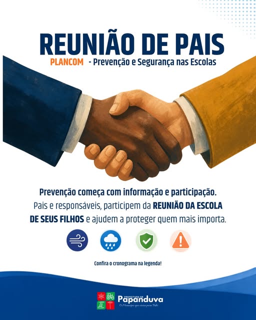 PLANCOM: Papanduva reforça prevenção e orienta comunidades escolares para situações de emergência