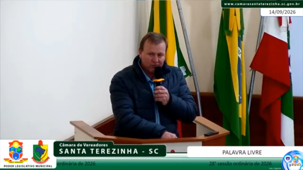 Cláudio Drozsdeck defende projeto para permitir retirada de cascalho e pedras por moradores em Santa Terezinha