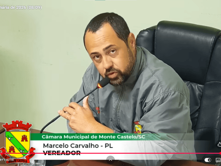 Vereador Marcelo Carvalho presta homenagem a servidora pública durante sessão da Câmara de Monte Castelo