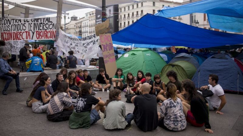 Protestos em Madri entram no terceiro dia após despejo de idosa