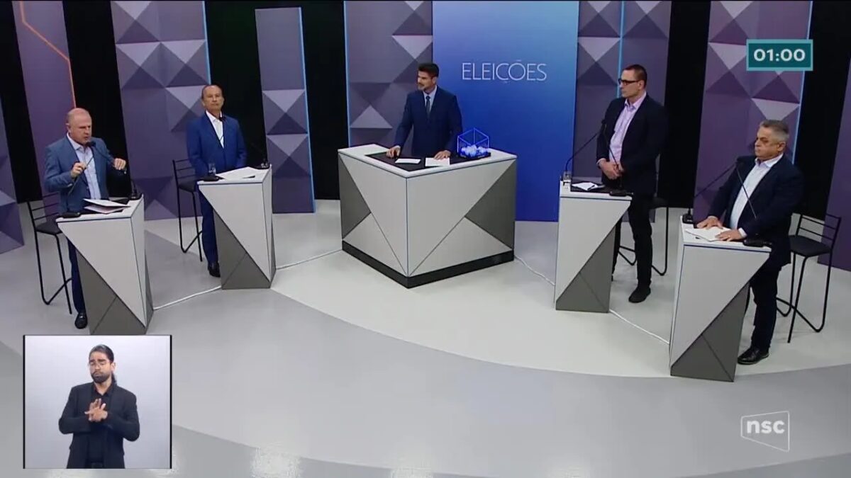Debate em Santa Catarina: candidatos ao governo se enfrentam na NSC TV