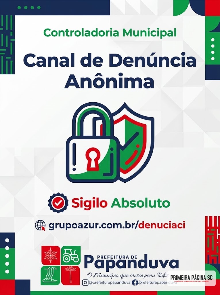 Prefeitura de Papanduva disponibiliza Canal de Denúncia Anônima da Controladoria Municipal