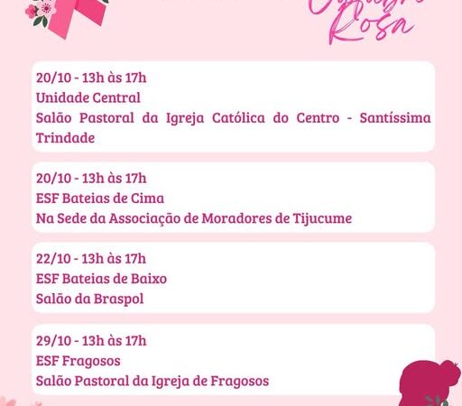Outubro Rosa: Campo Alegre promove ciclo de palestras sobre prevenção e saúde da mulher