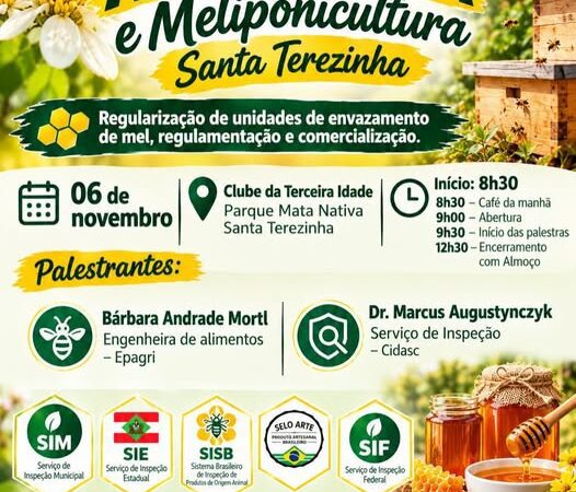 Santa Terezinha promove Seminário Municipal de Apicultura e Meliponicultura focado em regularização e comercialização de mel