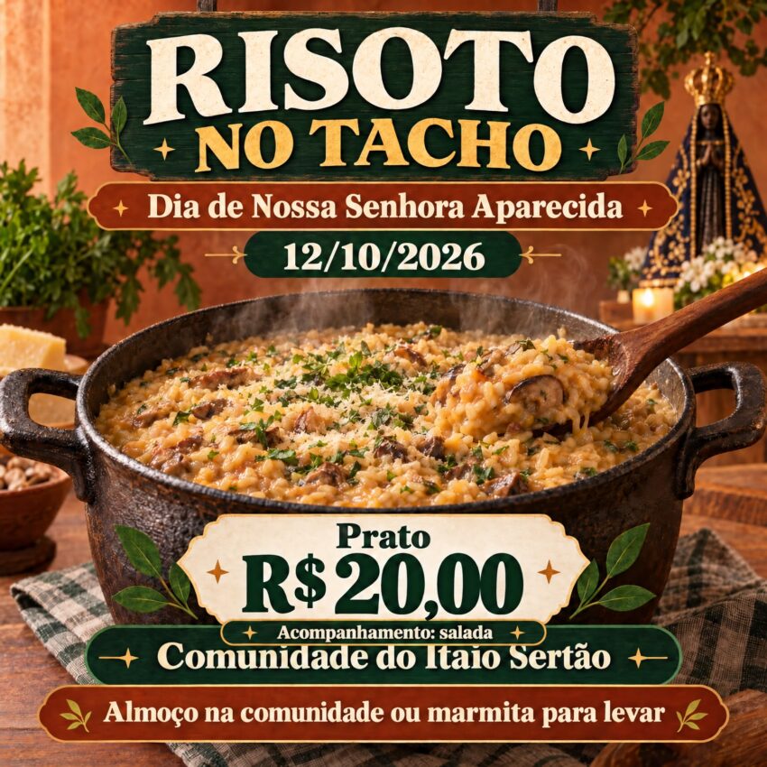 Comunidade do Itaió Sertão promove almoço em celebração a Nossa Senhora Aparecida
