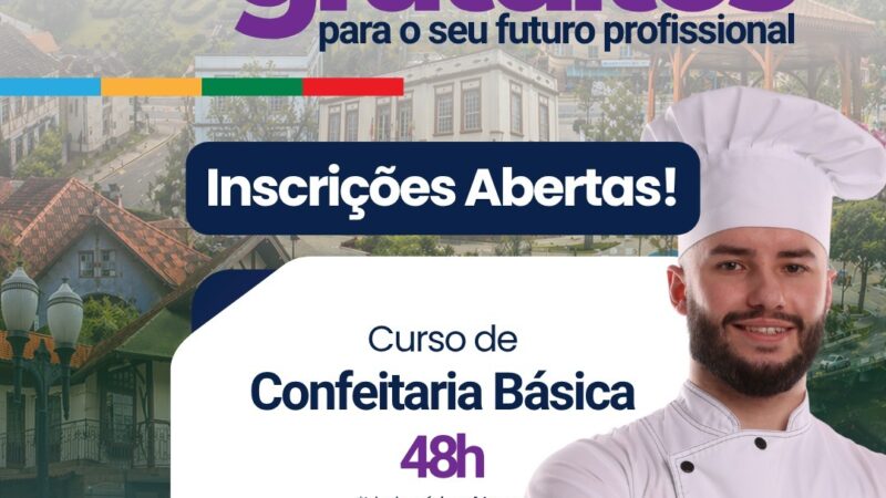 Prefeitura de São Bento do Sul abre inscrições para curso gratuito de Confeitaria Básica