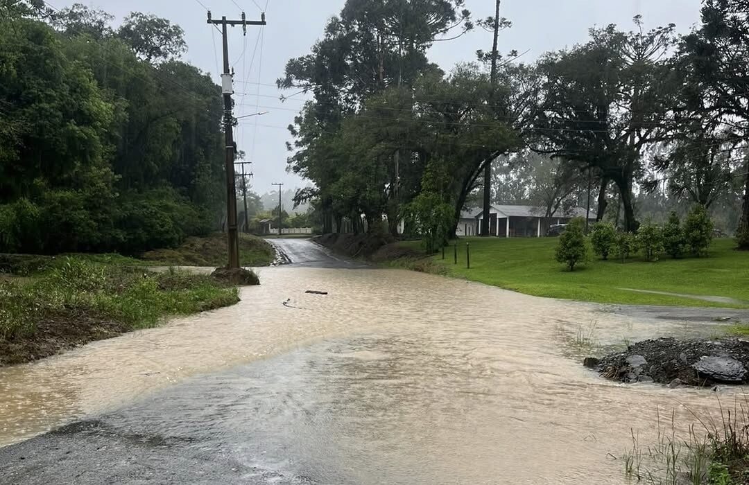 Canoinhas registra mais de 100 milímetros de chuva em 24 horas