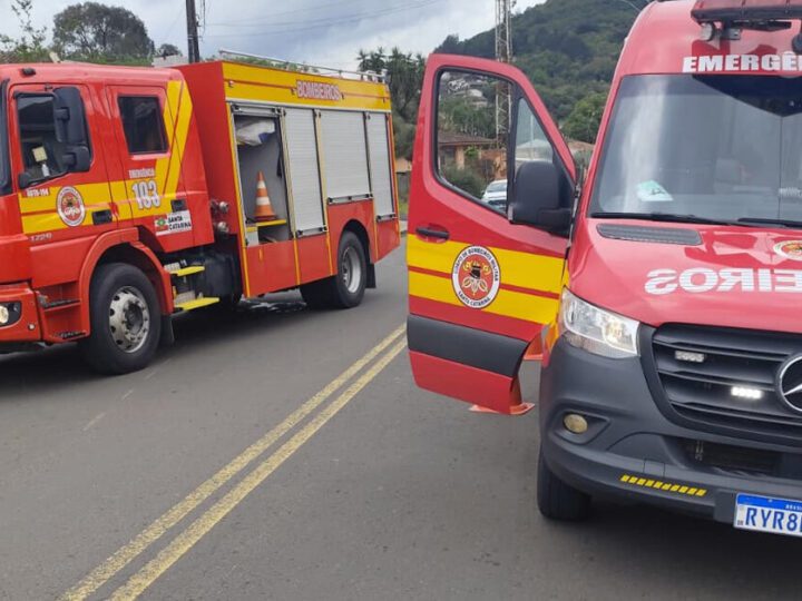 Ciclista fica ferido após colisão com carro em Três Barras