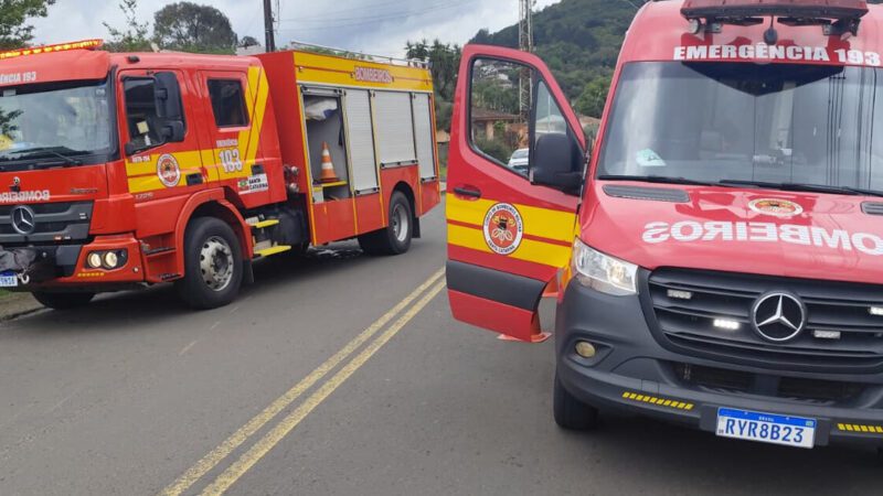 Ciclista fica ferido após colisão com carro em Três Barras