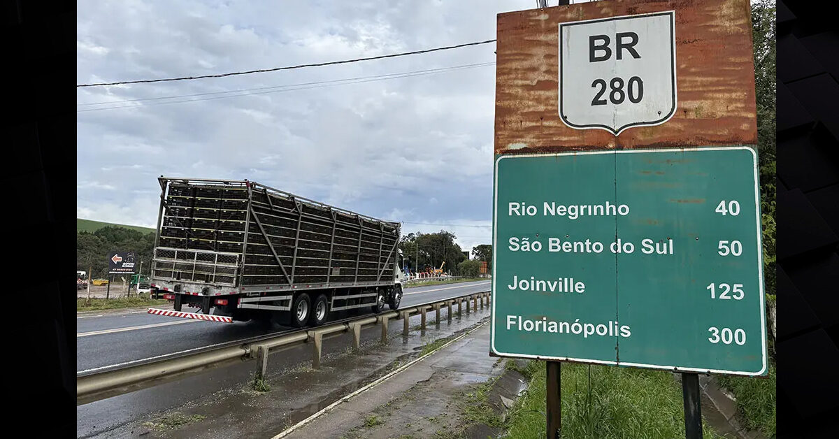 Leilão da BR-280 prevê R$ 3,2 bilhões e pedágio free flow em SC