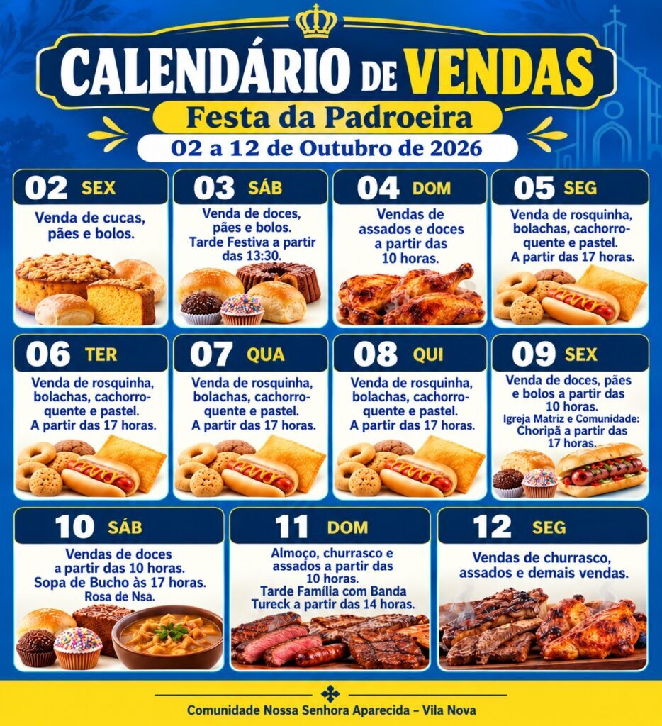 Vila Nova prepara tradicional festa de Nossa Senhora Aparecida