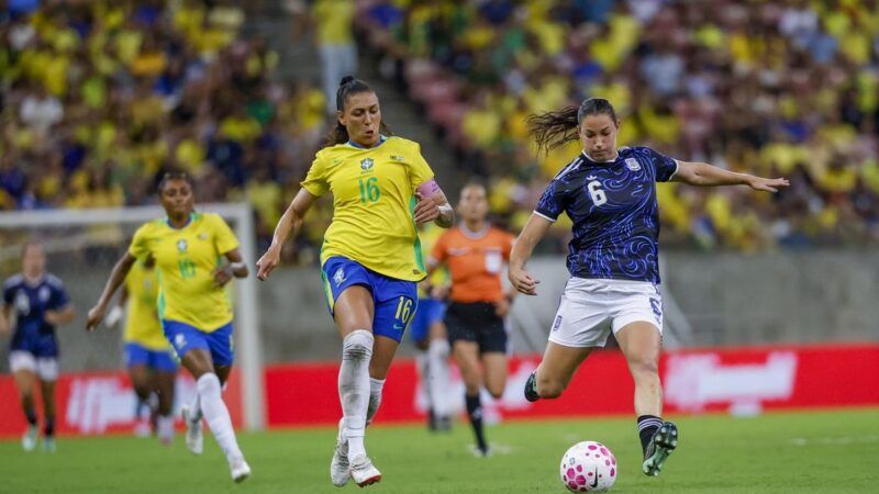 Seleção feminina empata com a argentina no pernambuco