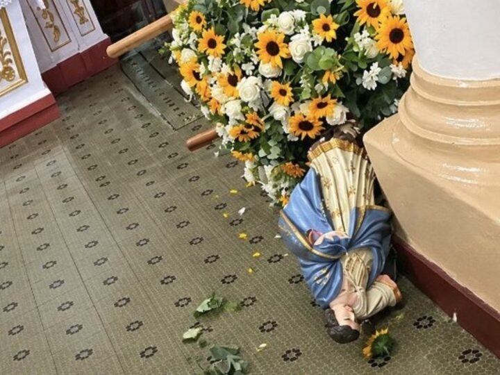 Jovem é preso em flagrante após invadir igreja e destruir imagem sacra do século 18 em Resende Costa