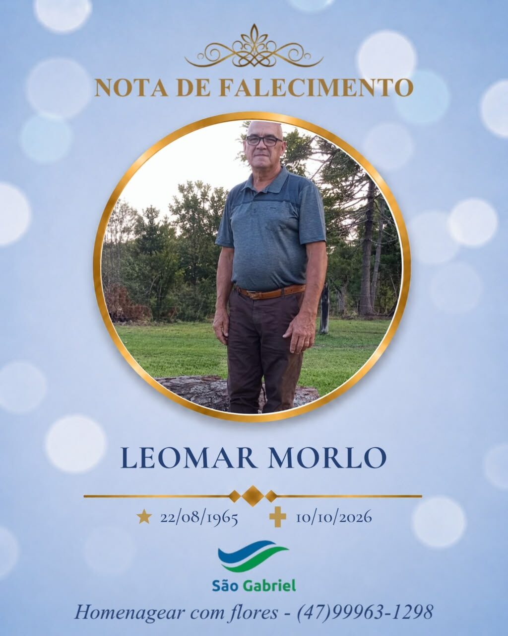 Morre Leomar Morlo, conhecido como Faustão, aos 61 anos