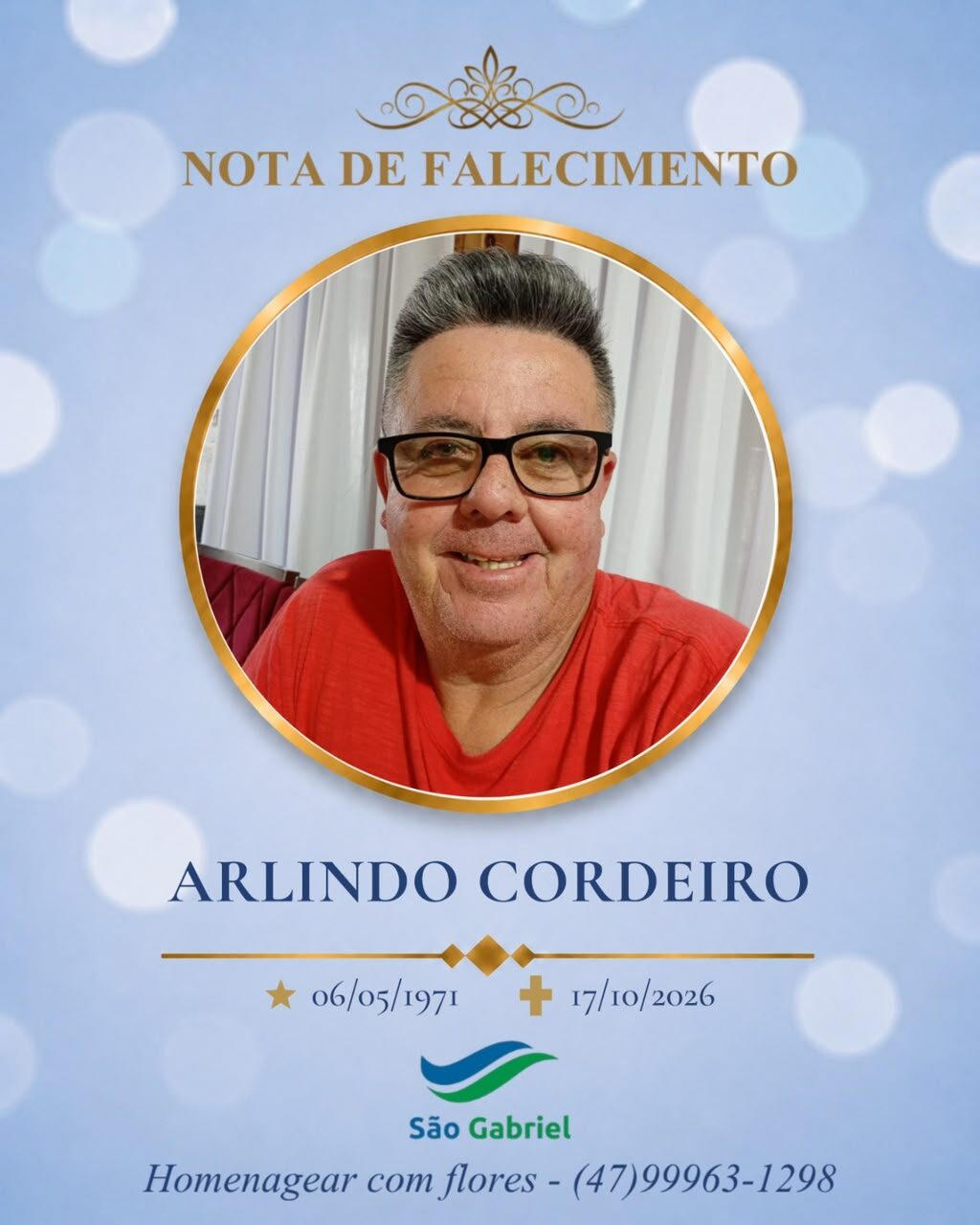 Morre Arlindo Cordeiro, conhecido como Tomate, aos 55 anos