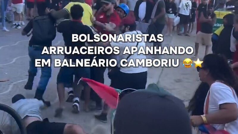 Agressão a bolsonaristas em Balneário Camboriú viraliza nas redes