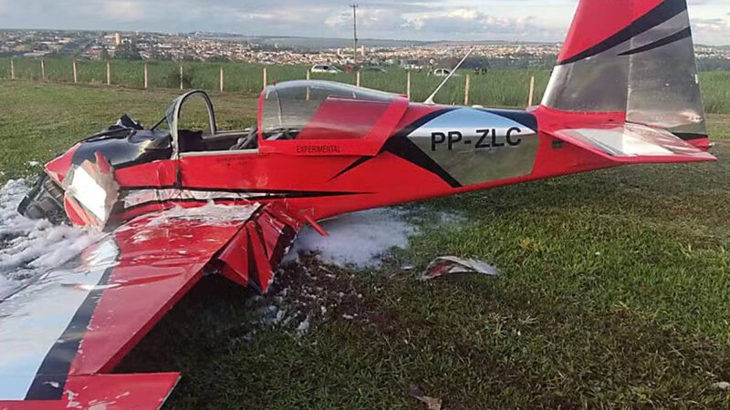 Avião cai em aeroporto particular de Orlândia e deixa dois mortos